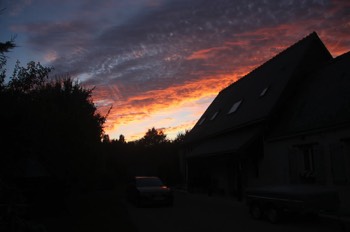 Sunset at Les Bouts de Ralle Chambre d'Hotes